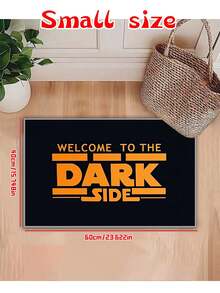 1 Stück Eingangsmatte, minimalistischer & modischer Stil dunkle Farbe Buchstaben Muster, weiche & bequeme Oberfläche Stoff Matte, geeignet für Spüle, Waschraum, Essbereich, Schlafzimmer, Duschraum, Innenraum Matte, Badezimmer Zubehör, dekorativer Teppich