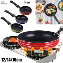 Sartén antiadherente mini de 12 cm/14 cm/16 cm, apta para utensilios de cocina (color aleatorio) - Multicolor - Ver 4