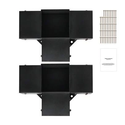 Pergola Bracket Kit 6''x6''(Inner Size 5.6x5.6), 2pcs 4-Way Heavy Duty Corner Bracket Woodworks DIY Post Base Kit, Easy Installation Wooden Beams For Gazebos, Patio Pergolas, Log Cabin Outdoor