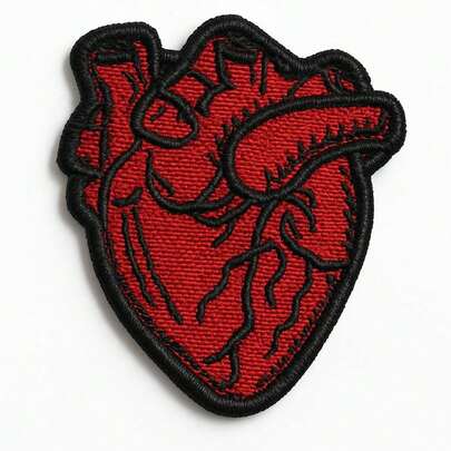 Patch Bordado Termocolante - Coração 8x7,3cm