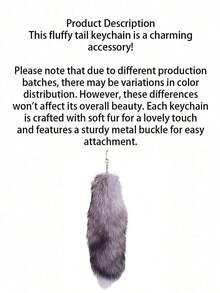 1Pc Key Ring ,Tails Chain Keychain Keyring Gift,Cute Simulation Fox Tail Keychain Pendant Key Chain Bags Charm Keys Holder,Thanksgiving, Valentine's Day Holiday Gifts(Random Color) - Multicolor 2 - View 6