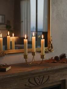 1PC European Vintage Iron Candlestick Candlelight Dinner Shooting Props Candlelight Dinner Wedding Table Decoration Decoration Halloween, Spooky, Autumn, Festival, Holiday , Winter, Holiday, Festival,Room Decor,Gifts