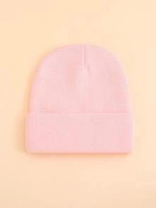 1pc Baby Solid Color Knitted Hat, Fashionable Casual Warm Knitted Cap, Adjustable Suitable For Baby Boys And Girls In Autumn/Winter - Multicolor - View 25