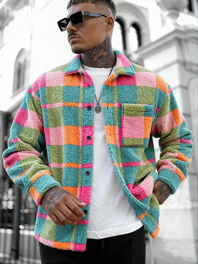 Chaqueta de forro polar de moda para hombres, ropa exterior casual adecuada para el invierno y el uso diario de los hombres