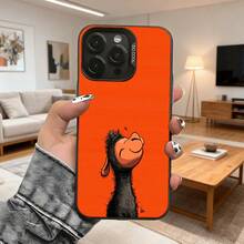 Cubierta de teléfono con diseño de llama divertida naranja para iPhone 14 Pro Max funda protectora con estampado de animal gracioso ideal para uso diario y regalos creativos Aplicable a teléfonos Apple y Galaxy. - Blanco - Ver 1