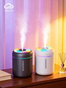 Humidificador USB y difusor de aromaterapia, con niebla fría de 180ml, funcionamiento silencioso, luz nocturna, diseño portátil, adecuado para dormitorio, escritorio, oficina y hogar - Ambientador de aire, humidificador de dormitorio, humidificador de escritorio, decoración de habitación, tecnología acústica de pulverización (purificador de aire, difusor, humidificador para dormitorio)