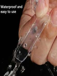 60 piezas / Set de cinta adhesiva doble cara de uso múltiple - Tiras colgantes transparentes y removibles a prueba de agua, adecuadas para colgar decoraciones, coplillas, cintas, cintas transparentes, fotos y relojes. Cinta adhesiva doble cara mini de uso múltiple, cinta para coplillas de Año Nuevo a prueba de agua y removible, cinta transparente reutilizable - transparente - Ver 8