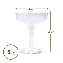 DAcrylic Champagne Coupe 5 Oz Stem Glasses With Interlocking Groove Feature To Build Sturdy Tower Weddings Party Bar Martini Margarita Cocktail Dert Cups… 35 Count - 35個裝 - 查看 2