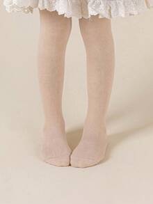 3 Pairs Kids' Solid Color Tight Leggings, Versatile All-Match Tights For Girls, Suitable For School Uniform And Daily Wear, Spring/Autumn/All Season - Multicolor - View 6