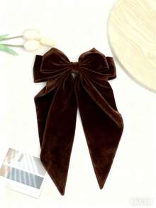 4/1入 絲絨蝴蝶結髮夾 女款大蝴蝶結髮夾 女孩緞面超大蝴蝶結髮飾 特大長尾蝴蝶結髮夾 髮飾禮物 情人節抓夾 學校用品 冬季髮飾 女款髮夾髮針 頭飾髮夾 - 多色(天鵝絨) - 查看 8