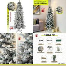Artego Árbol De Navidad Nevado Noble 190CM Pine Slim Tipo lápiz Ramas Premium Material Polietileno (PE) Pino Navideño + Maleta transportadora Christmas Tree (Noble – 190CM)(NOBLE – 220CM) - Multicolor - Ver 1