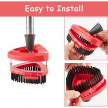 Scrub Brush Mop O Cedar 2 System, Stiff Bristle Brush Floor Scrubber Replace Base Fit Ocedar Microfiber RinseClean Spin Mop Bathroom, Kitchen, Tub, Tile - 紅色 - 查看 5