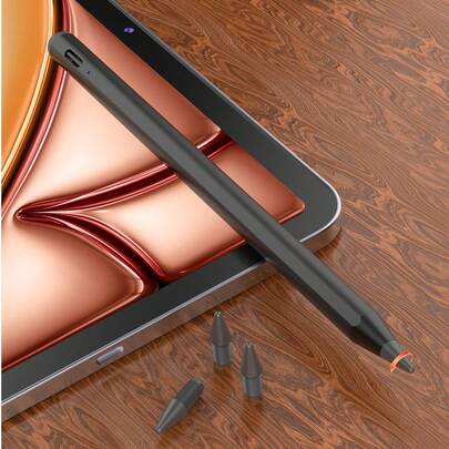 适用于 iPad (A16) 11 英寸第 11 代（2025 年款）的触控笔，带 LED 电源指示灯，兼容 2018-2025 年款 iPad。笔尖可更换，也适用于 iPad 第 6 代（9.7 英寸）。包含适用于 iPad 第 10 代的 Type-C 充电线。在 iPad 第 9/8/7 代上，双击触控笔顶部即可开启/关闭。