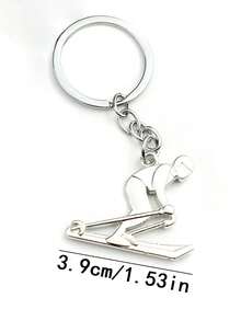 1pc Creative & Fashionable Simulated Snowboard Keychain, Sports Souvenir Gift For Friends, Suitable For Holiday Party, Everyday Wear, Birthday Accessory For Men & Women Bag Charms Car Accessories Teacher Sister Gift Ideas
