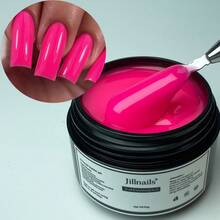 Jillnails 100克/50克 美甲延长胶 自流平延长胶 闪光亮片霓虹自然妆效 乳白色粉色美甲延长塑形 自流平中性胶 需使用UV/LED灯固化 - 彩色 - 查看 64