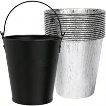 Drip Bucket And 15Pack Disposable Foil Liners For Oklahoma Joe's Traeger PitBoss Z Grill Camp Chef Grill Grease Liner Fits Most Offset Smoker Rec Tec Pellet Grill Bucket Black - BlackBucketand15packLiners - Xem 2