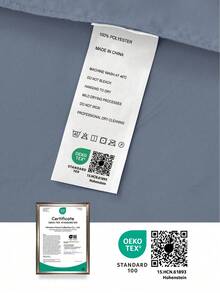 1个浪漫法式风格无填充抱枕套，别致浪漫装饰抱枕套，适用于卧室/宿舍/沙发/躺椅，可作为礼物送给爱人或朋友，可机洗，灰蓝色，通过Oeko-Tex认证