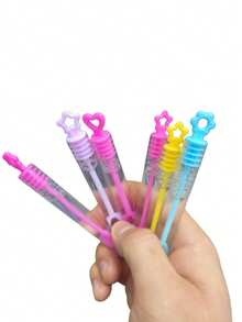 12/24/48pcs Colorful Mini Bubble Sticks, Cute Star Shaped Bubble Straws, Bubble Party Gifts, Party Desktop Decorations, Party Photo Props, Party Atmosphere Builders, Multiple Colors, Suitable For Theme Birthdays, Christmas, Halloween, Carnival Prizes, Weddings, Very Suitable For Wedding Decoration And Outdoor Games (Color Random)