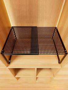 Heavy-Duty Adjustable Expandable Wardrobe Storage Rack - Space-Saving Stackable Metal Storage Rack With Polished Finish, No Assembly Required. Ideal For Kitchens, Bedrooms, Desk Organization, Multi-Purpose Shelving, Shoe Storage, Utility Racks, Wardrobe Storage Solutions, Closet Shelves, Cabinet Organization & Storage,