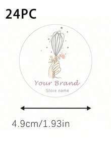 Custom Logo Stickers For Baking & Cake Shops ,Personalize Store Name Sticker Candy Bag Sticker ,Custom Logo Bakery Labels , Personalized Decorative Labels,Handmade Bread Baking Stickers Seal Label-24pcs - Multicolor - View 19