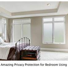 HIDBEA One Way Window Film Sun Block Heat Control Glass Tint Home Interiors Screen Stickers Self Adhesive House Black-Silver 35.4 Inches by 78.7 Inches(Blanco esmerilado 17.3 Inch x 13.1 Feet) - Multicolor - Ver 5