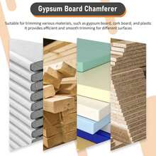 Professional Manual Drywall Chamfer Plane, Heavy-Duty Quick Chamfer Tool With 10 Adjustable Blades, No Electricity Needed, Suitable For Drywall, Woodworking And DIY Projects, Compatible With 45°/60° Chamfered Edges, Ergonomic Woodworking Accessory With Plastic Handle, Compact And Sturdy Hand Planer, Designed For Construction Workers - Multicolor - View 9