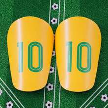 1 Pair Of Mini Master Football Shin Guards, Thick, Unisex, Light And Compact, Suitable For Calves And Comfortable To Wear-Suitable For All Seasons - Yellow - View 11