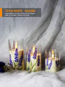 3 buc lumânări fără flacără în culoarea lavandă cu telecomandă și temporizator, lumânări pâlpâitoare din ceară naturală cu LED-uri violet lavandă, decor cu flacără caldă pentru casă, dormitor, nuntă, logodnă, Crăciun, Halloween, Ziua Îndrăgostiților, petrecere de companie