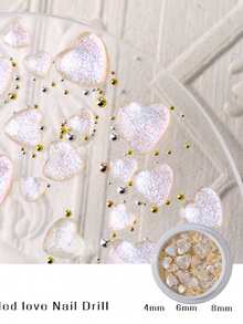 مجموعة 200 قطعة/30 قطعة من الزينة المذهبة للأظافر، ألماس راتنجي ثلاثي الأبعاد لامع، مجموعة هدايا مختلفة الأحجام تلبي احتياجات مختلفة، تستخدم لتزيين أظافر المناسبات والأعراس - متعدد الألوان - مشاهدة 14