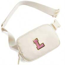 Minimalistyczna, haftowana saszetka biodrowa z napisem, materiał nylonowy, odpowiednia do uprawiania sportów na świeżym powietrzu, fitnessu w pomieszczeniach, torby na klatkę piersiową do wypoczynku, sportu, fitnessu, biegania i aktywności na świeżym powietrzu, do przechowywania sprzętu