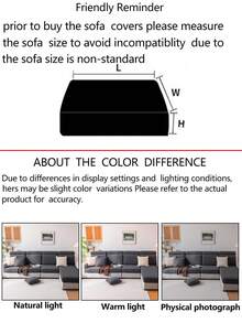 1 件弹力沙发套，防滑全覆盖沙发座套，适合所有季节，布艺加厚沙发套，可机洗，防尘，宠物友好，家居装饰，可调节，适用于转角沙发、卧室、办公室、客厅 1/2/3/4 座 - 深灰色 - 查看 6