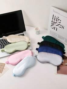 Sleep Eye Masks Effective Shading Breathable Blindfold Imitated Silk Eye Patch With Elastic Strap Blackout Elastic Travel Nap Eye Mask Suitable For Men And Women For Sleeping Daily Eye Care Relieve Eye Fatigue Ideal For Relaxation Travel Dormitory Insomnia And Business Trips Travel Home Essentials - Multicolor - View 4