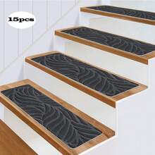 7/15-Piece 20*76cm Leaf Pattern Rectangular Anti-Slip Stair Tread Carpets Stair Tread Mats, Indoor Stair Non-Slip Carpet, Soft Mats For Dogs And Pets, Stair Grip Carpet Treads, Reusable Self-Adhesive Floor Mats, Stair Non-Slip Mats,Carpet Stair Treads, Anti-Slip Indoor Rug, Non-Slip Rug For Wooden Step Stairs, Anti-Slip For Pets - Multicolor - View 22