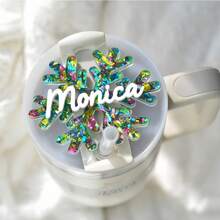 1个定制蝴蝶结设计姓名牌，配件包括20盎司/30盎司/40盎司姓名牌盖，定制H2.0女童保温杯，婚礼必备 - acrylic tags - 查看 40