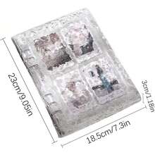 A5 Acrylic Wave Pattern Loose Leaf Binder, DIY Notebook, Gaiacrylic 6-Ring Binder With Gold Clips, Transparent Divider Pages, Budget Planner