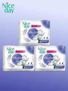 Niceday 24 buah Pembalut Aloe Vera, 285mm untuk dipakai semalaman, Pembalut Menstruasi yang Bernapas & Nyaman, Cocok untuk Aliran Menstruasi yang Banyak - Mint Blue - View 4