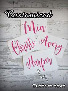 Pegatinas personalizadas con purpurina con nombre, etiquetas adhesivas personalizadas con nombre, etiquetas de 3-6 pulgadas, pegatinas con nombre, pegatinas personalizadas, pegatinas con nombre, pegatinas con fecha, regalos DIY, hechos a mano, fuentes manuscritas, pegatinas para bodas, pegatinas para regalos. Se pueden personalizar pegatinas con nombre holográfico, adecuadas para botellas de agua, loncheras, artículos personales, gafas, tazas, rollos, globos, pegatinas de caligrafía, decoraciones para cajas de regalo, recuerdos de boda, cajas de invitación para damas de honor, regalos de cumpleaños y graduación.