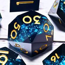 7 件树脂角色扮演游戏骰子套装 - 多面骰子，适用于桌游、角色扮演游戏和节日礼物（圣诞节/感恩节/斋月/复活节） - 彩色 - 查看 5