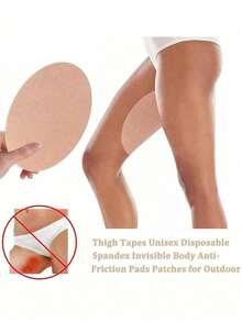 1/3/6/10pcs Non-Woven Fabric Anti-Chafing Thigh Bands, Plus Size Applicable, Anti-Friction Tape, Anti-Friction Skin Tape, Anti-Friction Thigh Protector, Soft Breathable Anti-Friction Strips, Sweat-Proof Invisible, Unisex, Super Thin Thigh Pads, Suitable For Summer, Outdoor, Travel, Running, Hiking, Fitness And Daily Wear, Lightweight And Comfortable, Skin-Friendly And Easy To Apply, Ideal For Pairing With Skirts, Shorts And Dresses. - Multicolor - View 9