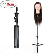 Professional 3-Height Wig Mannequin Head Stand (50/110/160cm), Black