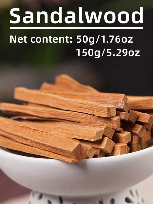 50g/150g, Bois de santal, bois de santal naturel, bandes de bois de santal, bois ancien sélectionné, naturellement mûri, avec une odeur douce et agréable, élégant et délicat, en couches. Peut être moulu en poudre de bois de santal pour un usage domestique et de loisirs, convient pour les cultes bouddhistes.
