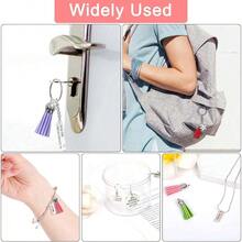 350Pcs Motivational Keychain Accessories With Inspirational Word Charms Tassels Keyring Chain For Keychain Making Supplies - As Pic - View 3