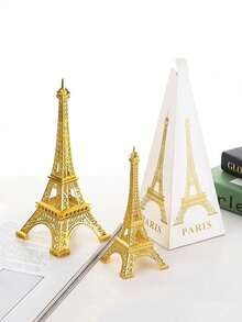 1pc Gold Color Paris Eiffel Tower Model, Creative Ornament For Window Display, Metal Craft Suitable For Home And Office Decor, Birthday, Mother's Day, Lightweight And Fade-Resistant, Available In Multiple Sizes - Multicolor - View 5
