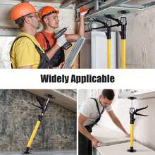 Senmeo 2-Pack Adjustable Cabinet Support Rods - 50-115cm, 100kg Load Capacity (Silver) | Christmas Home Reinforcement Tool - Yellow - 2 Pieces - View 10