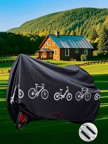 1/2件全天候自行车罩 - 重型EVA材质，适用于电动自行车、自行车、摩托车。防紫外线、防霜冻，可调节，带扣带，黑白自行车图案，不含自行车储物袋。防水自行车罩，可在家中保护自行车、摩托车和电动车，也可用于户外骑行时防晒防雨。 - 彩色 - 查看 20