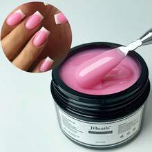 Jillnails 100克/50克 美甲延长胶 自流平延长胶 闪光亮片霓虹自然妆效 乳白色粉色美甲延长塑形 自流平中性胶 需使用UV/LED灯固化 - 彩色 - 查看 66