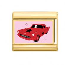 1pc DIY Photo Modular Bracelet, Decorated With Heart, Cherry, Butterfly, Star, Flower Elements, Suitable As Party Gift For Friends/Couples, Applicable For Christmas, New Year, Halloween, Valentine's Day, Charming Design, Stainless Steel Jewelry, Local , Practical & Fashionable, Christmas & Halloween Essential, Autumn Tone, Christmas Style - M293984 - View 4