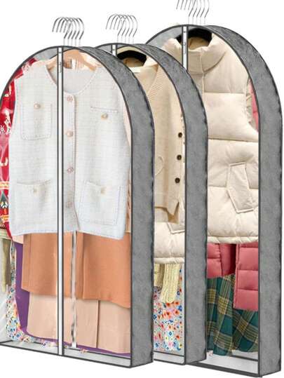 1 Túi đựng quần áo thoáng khí bằng vải PEVA, kích thước 40 inch và 50 inch, chống bụi cho phòng ngủ, bộ đồ, quần áo có đệm, áo sơ mi