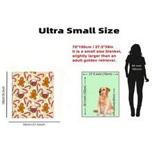 1 szt. Uroczy koc polarowy w kształcie piernika, miękki i ciepły, lekki flanelowy koc z motywem cukrowej laski, idealny na prezent, odpowiedni na sofę, łóżko, do salonu, w podróż, do biura i na Boże Narodzenie