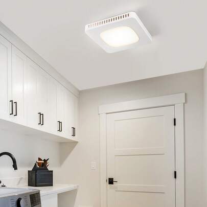 Bathroom Exhaust Fan, 110 CFM High-Efficiency Ventilation, 1.5sones Low Noise Operation All-Copper Motor, Bathroom Ceiling Fan, No Need For Attic Access, For Various Ceilings